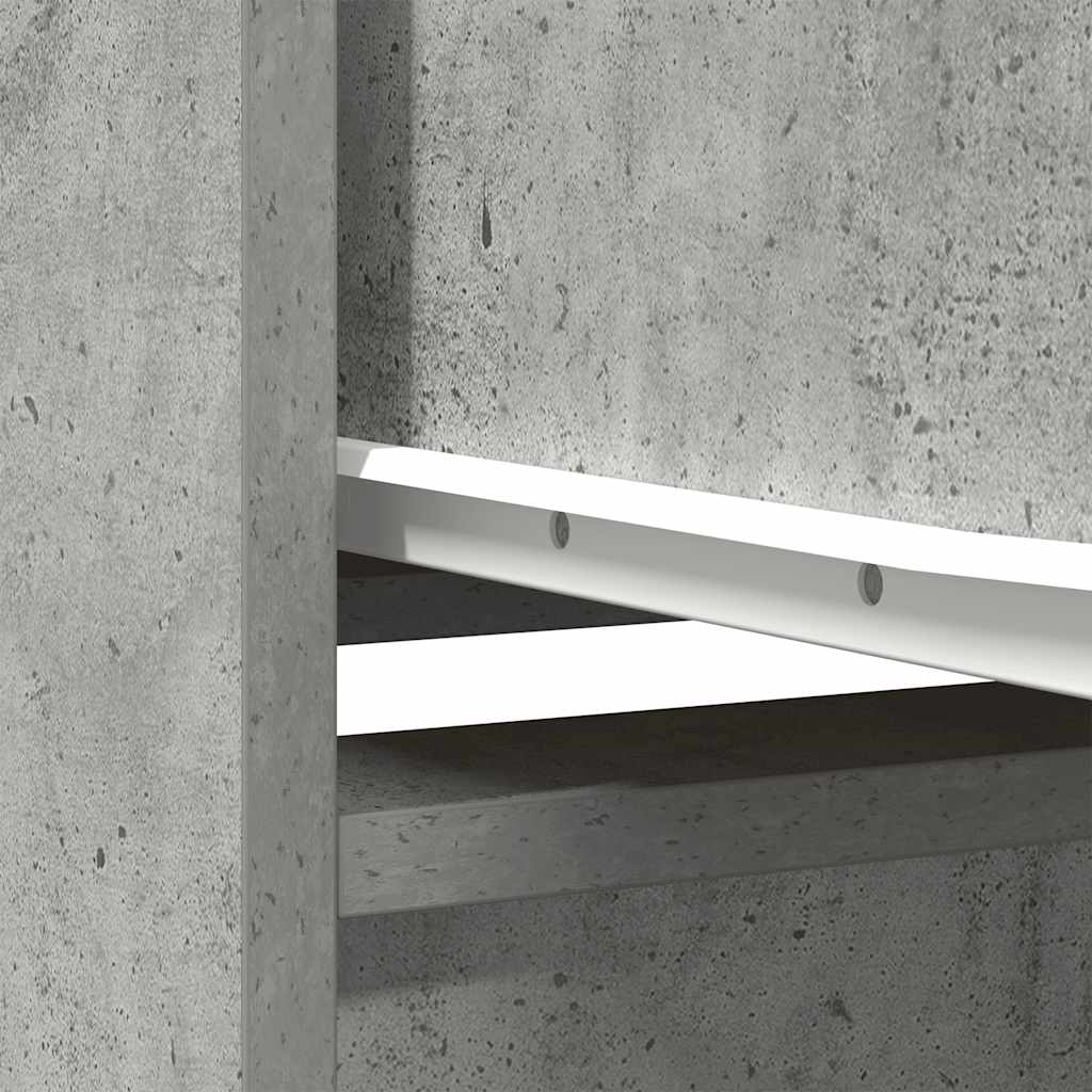 betonszürke szerelt fa magasszekrény 29,5x34x119,5 cm