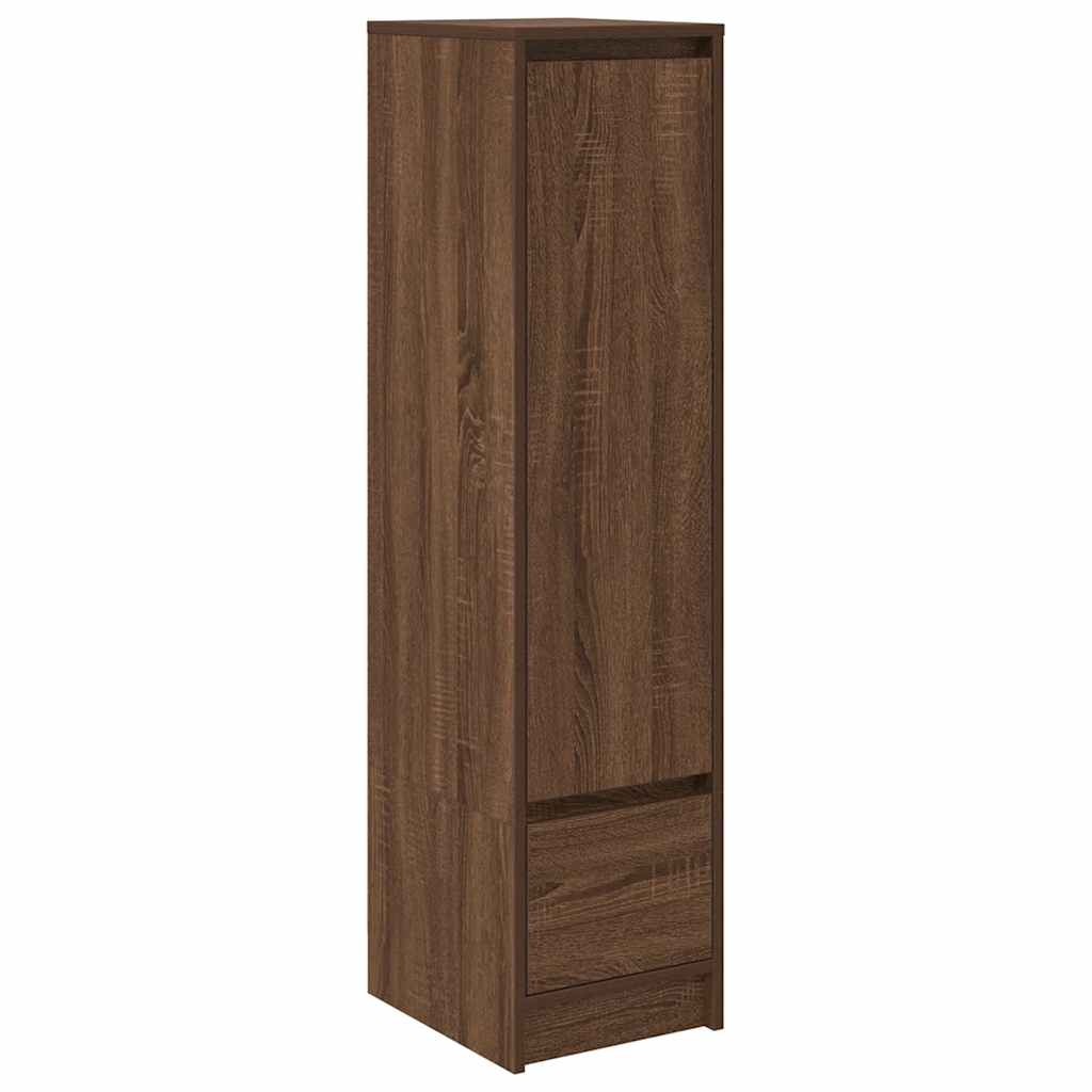 barna tölgy szerelt fa magasszekrény 29,5x34x119,5 cm