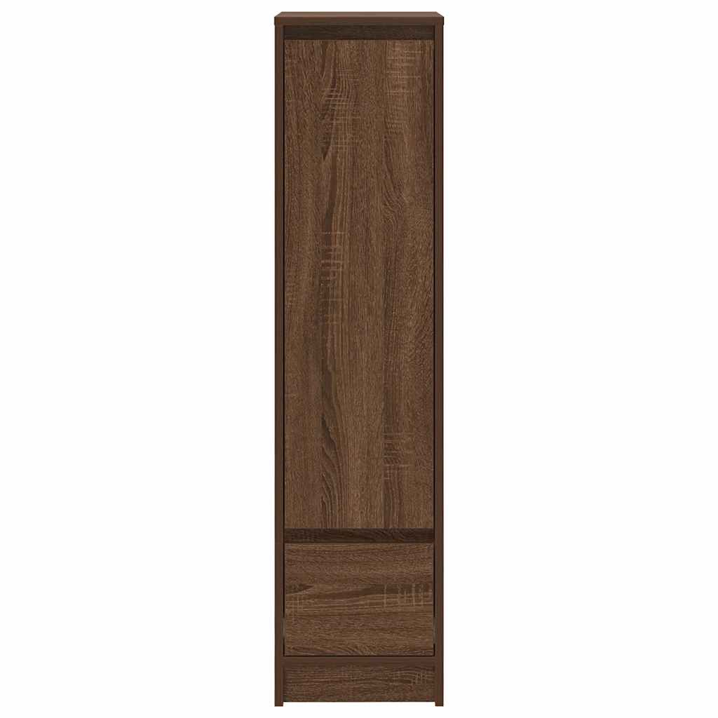 barna tölgy szerelt fa magasszekrény 29,5x34x119,5 cm