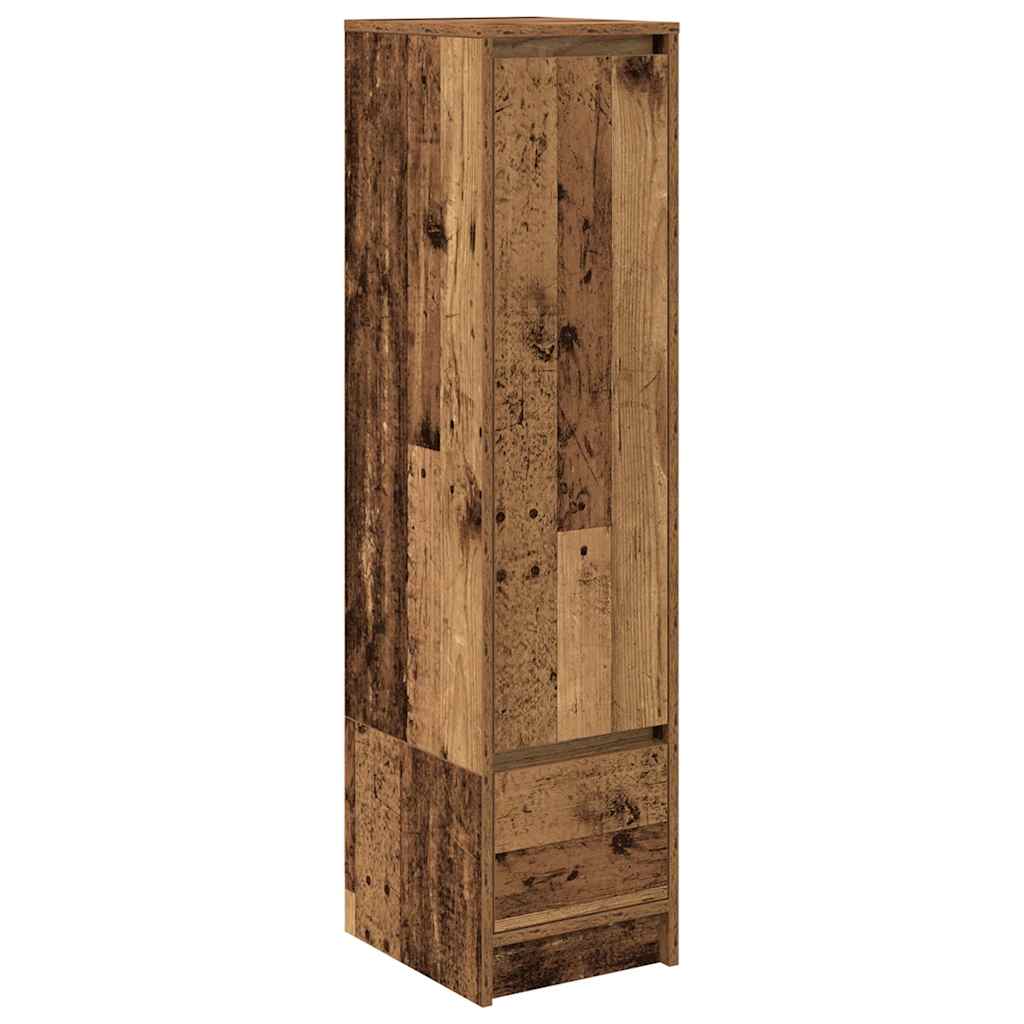antik fa színű szerelt fa magasszekrény 29,5x34x119,5 cm