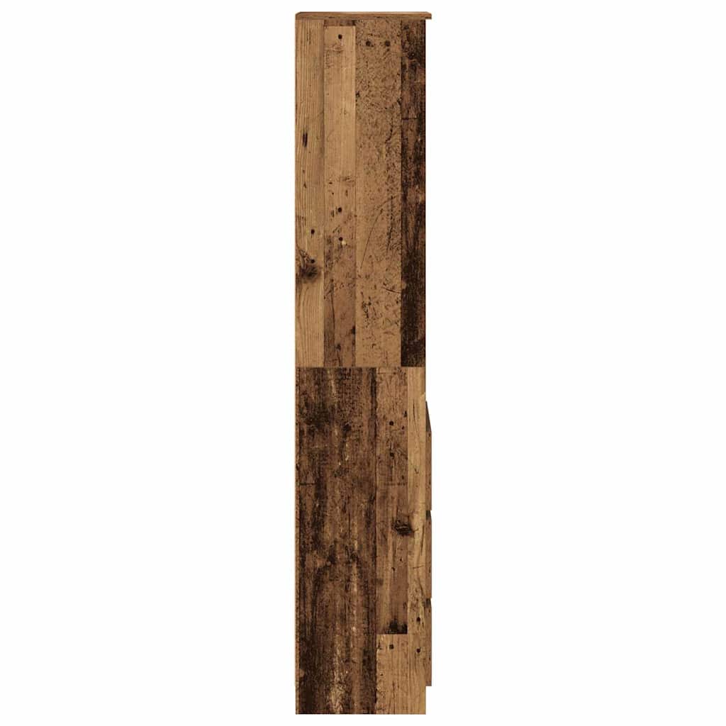 antik fa színű szerelt fa magasszekrény 37,5x35x180 cm