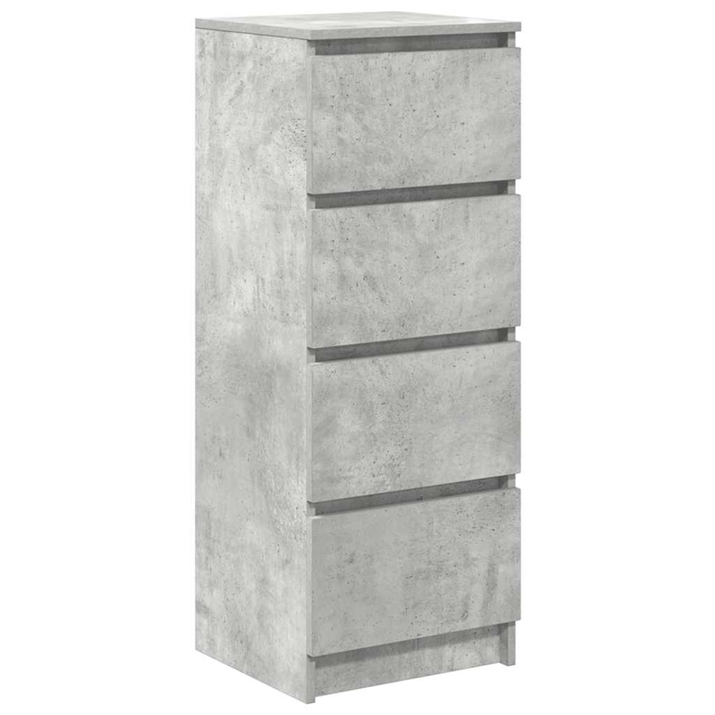 betonszürke szerelt fa tálalószekrény 37,5x35x99 cm