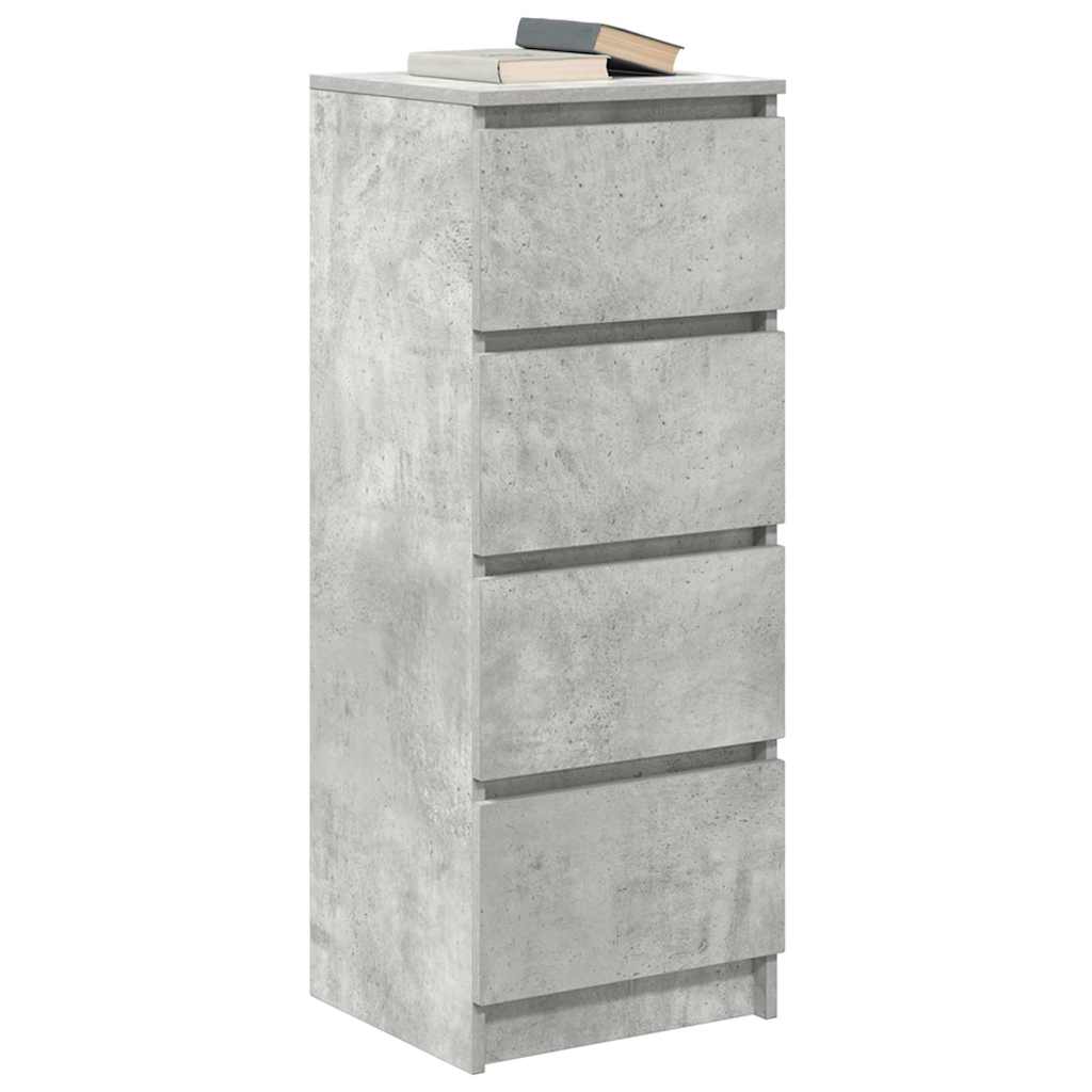 betonszürke szerelt fa tálalószekrény 37,5x35x99 cm