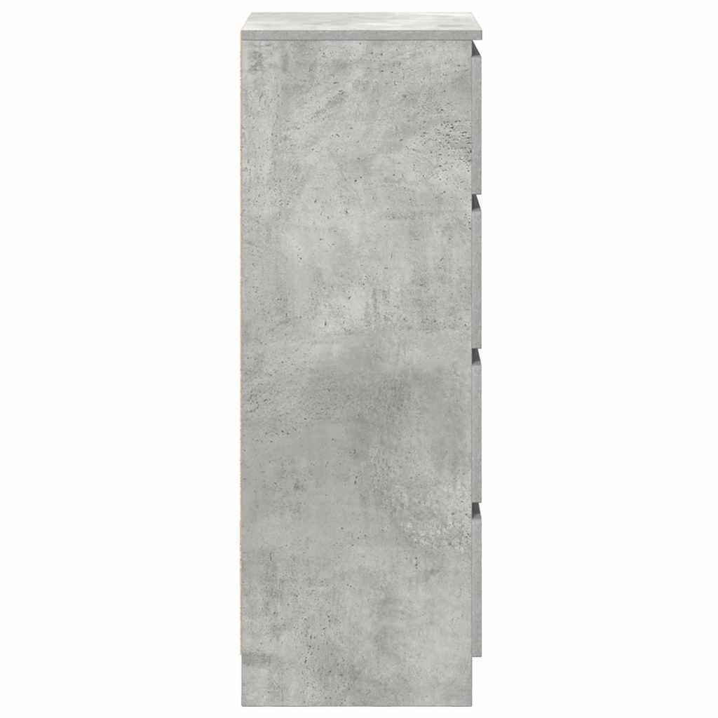 betonszürke szerelt fa tálalószekrény 37,5x35x99 cm