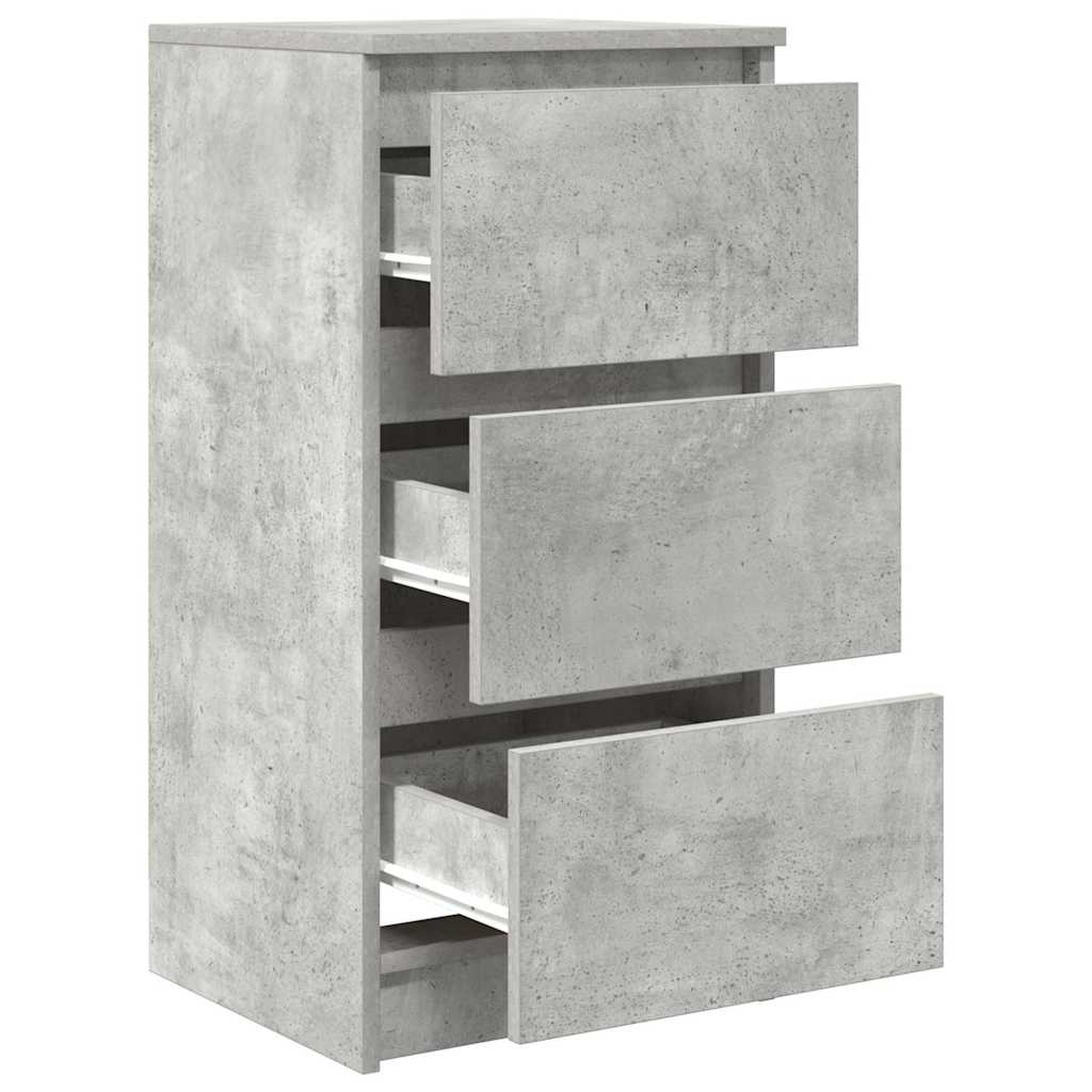 betonszürke szerelt fa tálalószekrény 37,5x35x76 cm