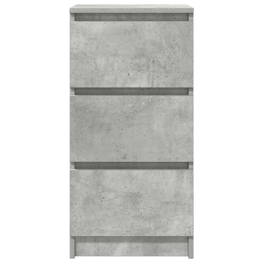 betonszürke szerelt fa tálalószekrény 37,5x35x76 cm