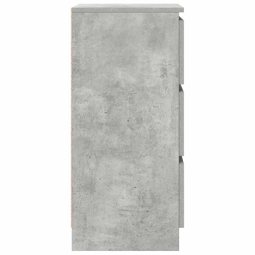 betonszürke szerelt fa tálalószekrény 37,5x35x76 cm