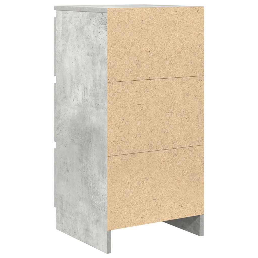 betonszürke szerelt fa tálalószekrény 37,5x35x76 cm
