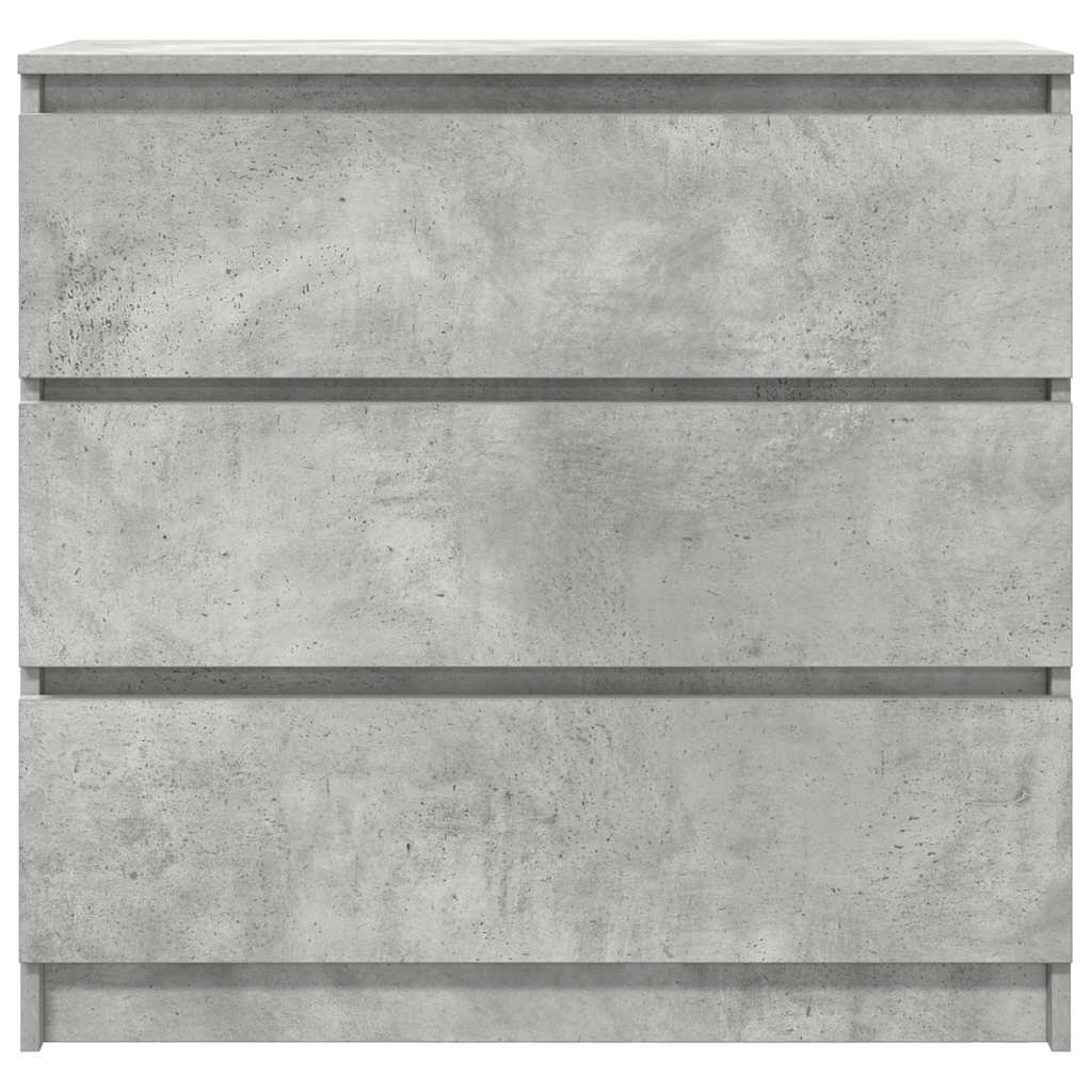 betonszürke szerelt fa tálalószekrény 80x35x76 cm
