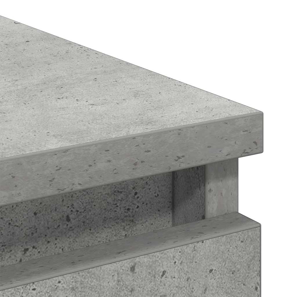 betonszürke szerelt fa tálalószekrény 80x35x76 cm
