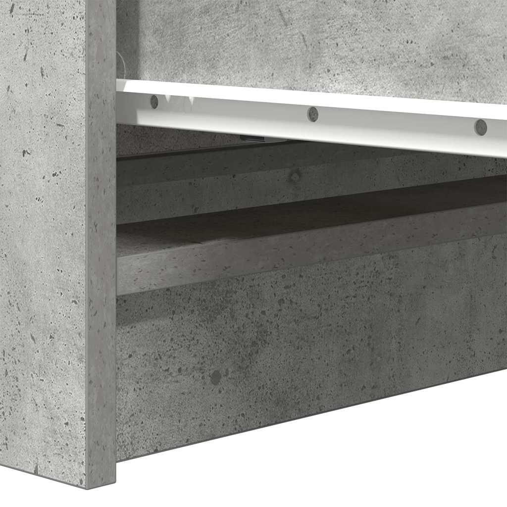 betonszürke szerelt fa tálalószekrény 80x35x76 cm