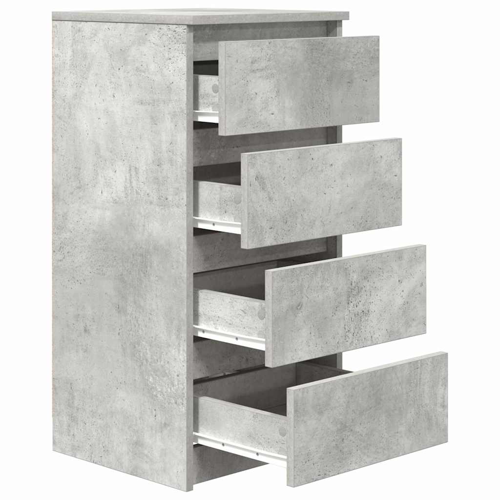 betonszürke szerelt fa tálalószekrény 37,5x35x76 cm