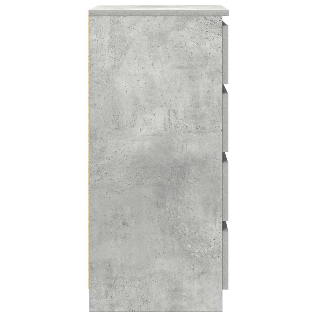 betonszürke szerelt fa tálalószekrény 37,5x35x76 cm