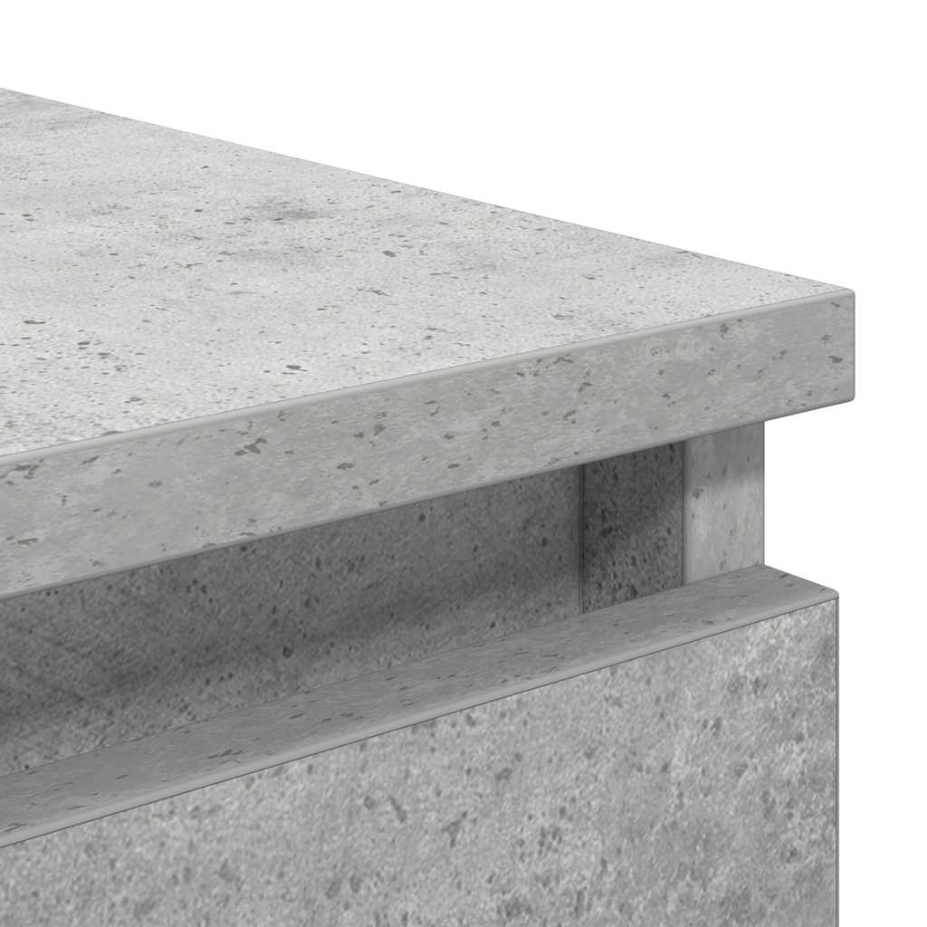 betonszürke szerelt fa tálalószekrény fiókos 37,5x35x99 cm