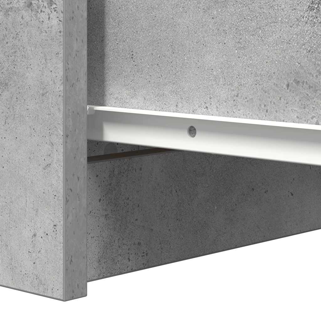 betonszürke szerelt fa tálalószekrény fiókos 37,5x35x99 cm