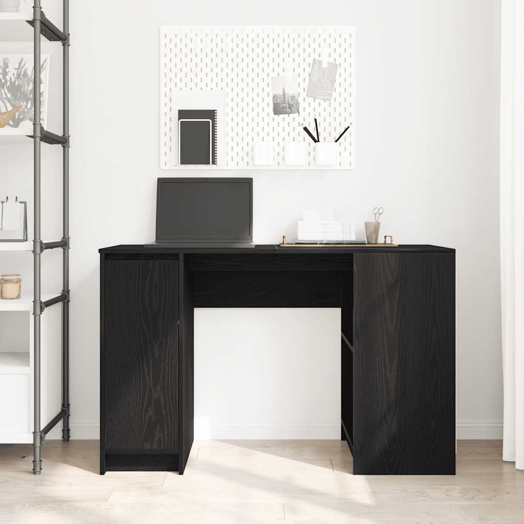 fekete tölgy forgácslap íróasztal 120x42x76 cm