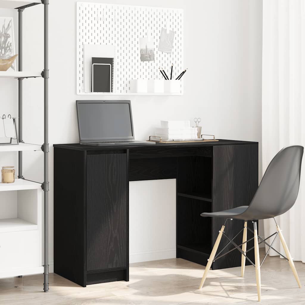 fekete tölgy forgácslap íróasztal 120x42x76 cm