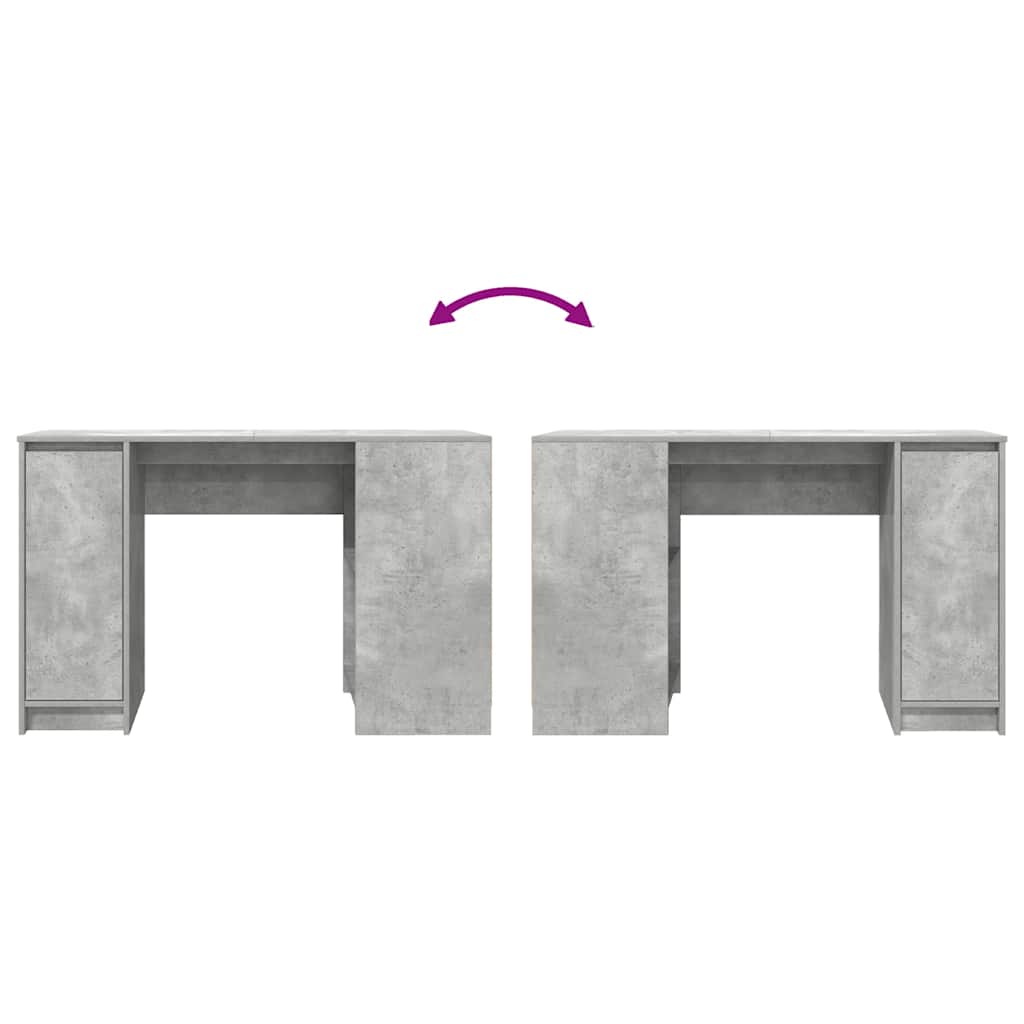 betonszürke forgácslap íróasztal 120x42x76 cm