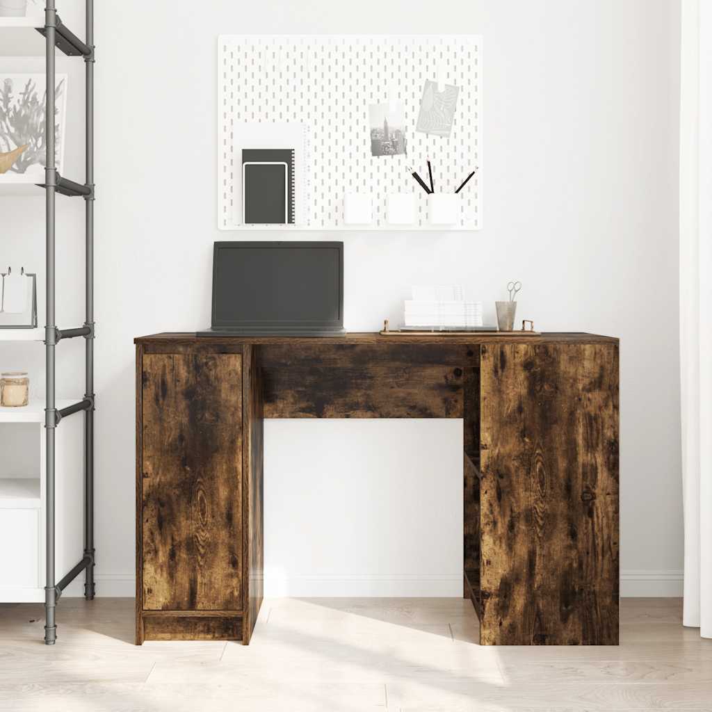 füstös tölgy színű szerelt fa íróasztal 120x42x76 cm