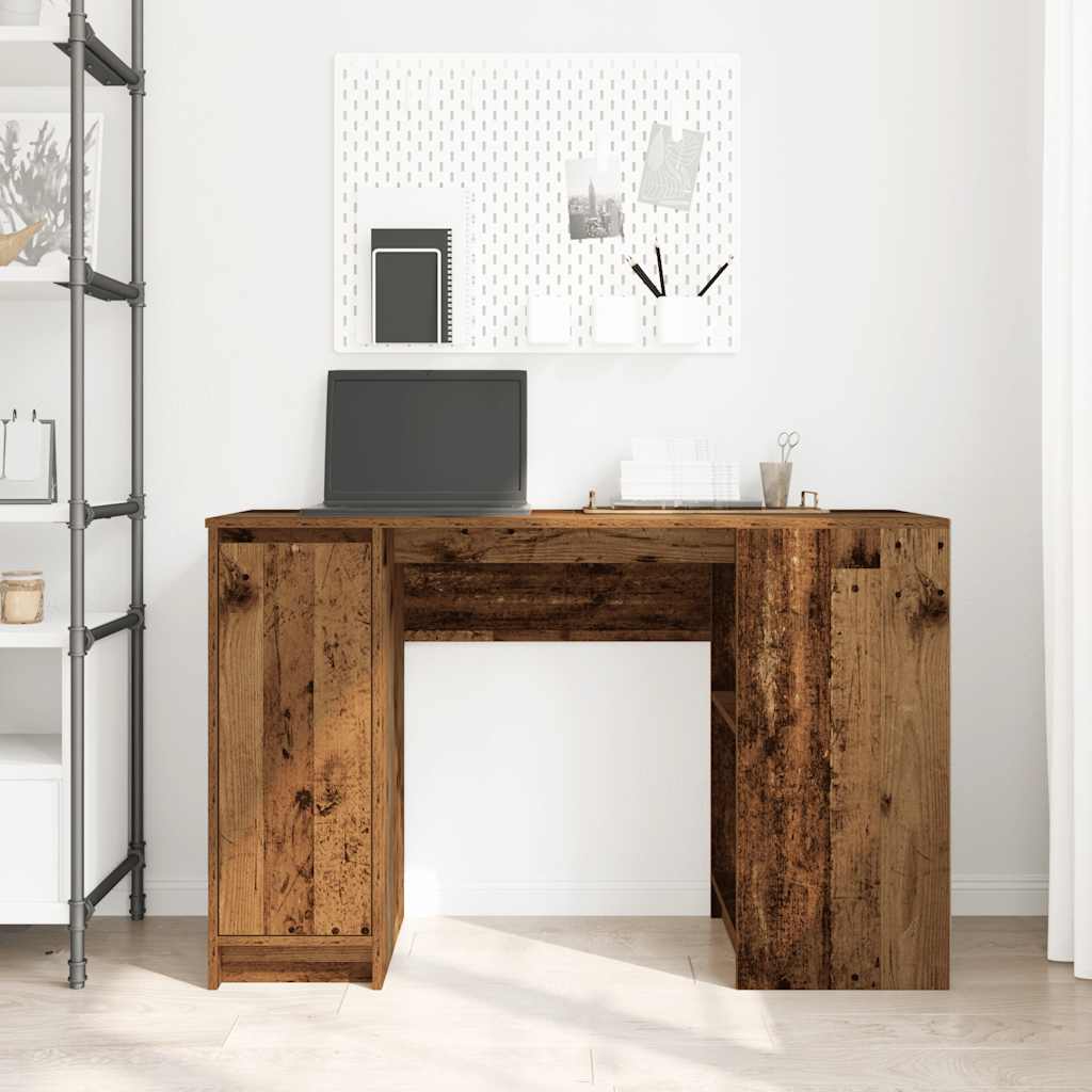 antik fa szerelt fa íróasztal 120x42x76 cm