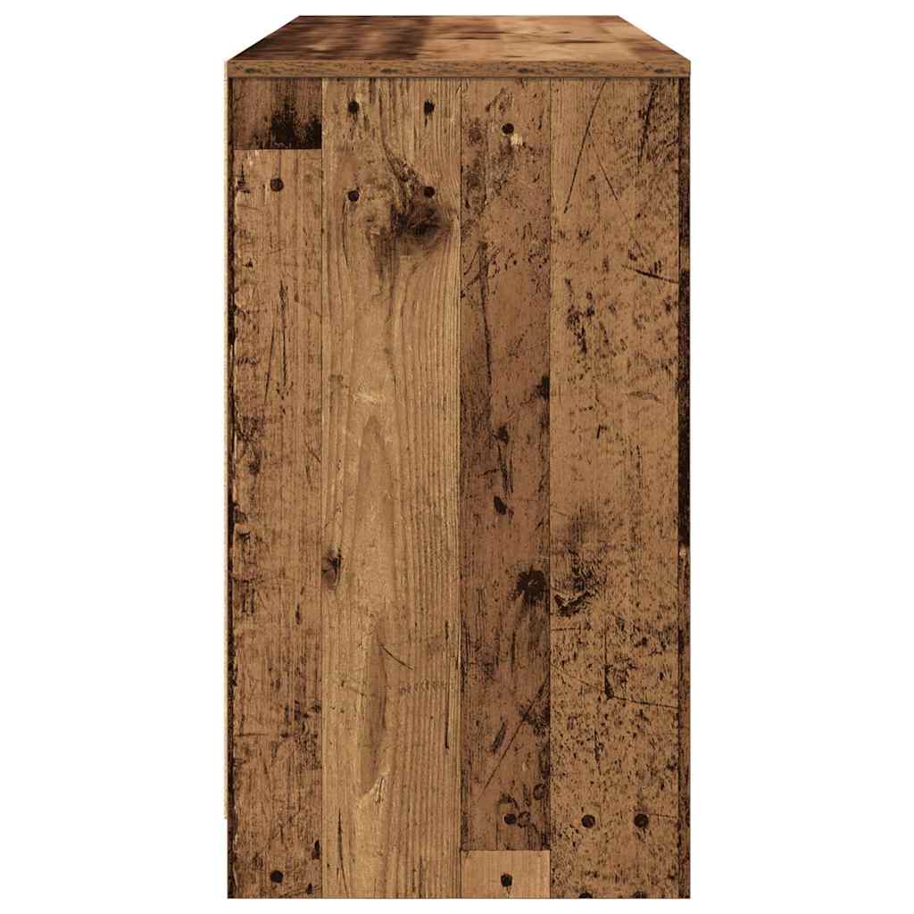 antik fa szerelt fa íróasztal 120x42x76 cm