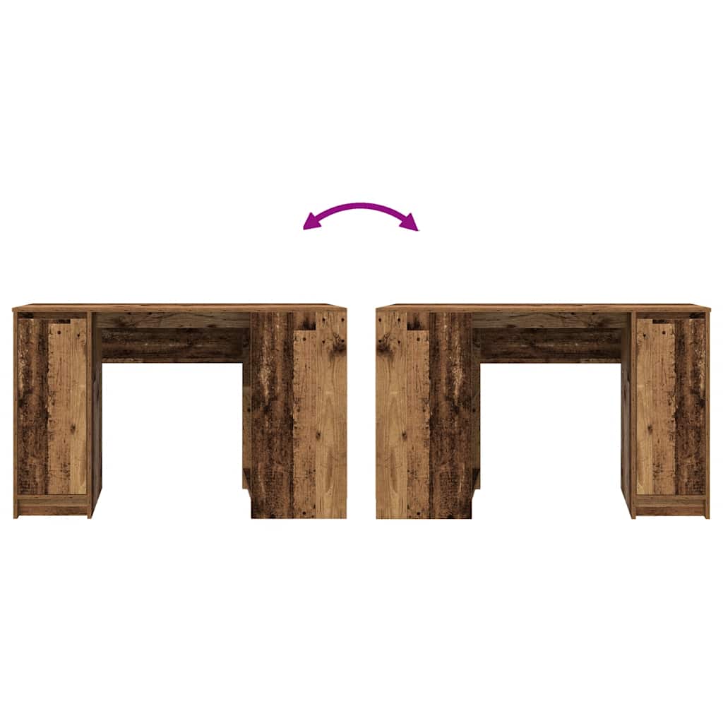 antik fa szerelt fa íróasztal 120x42x76 cm