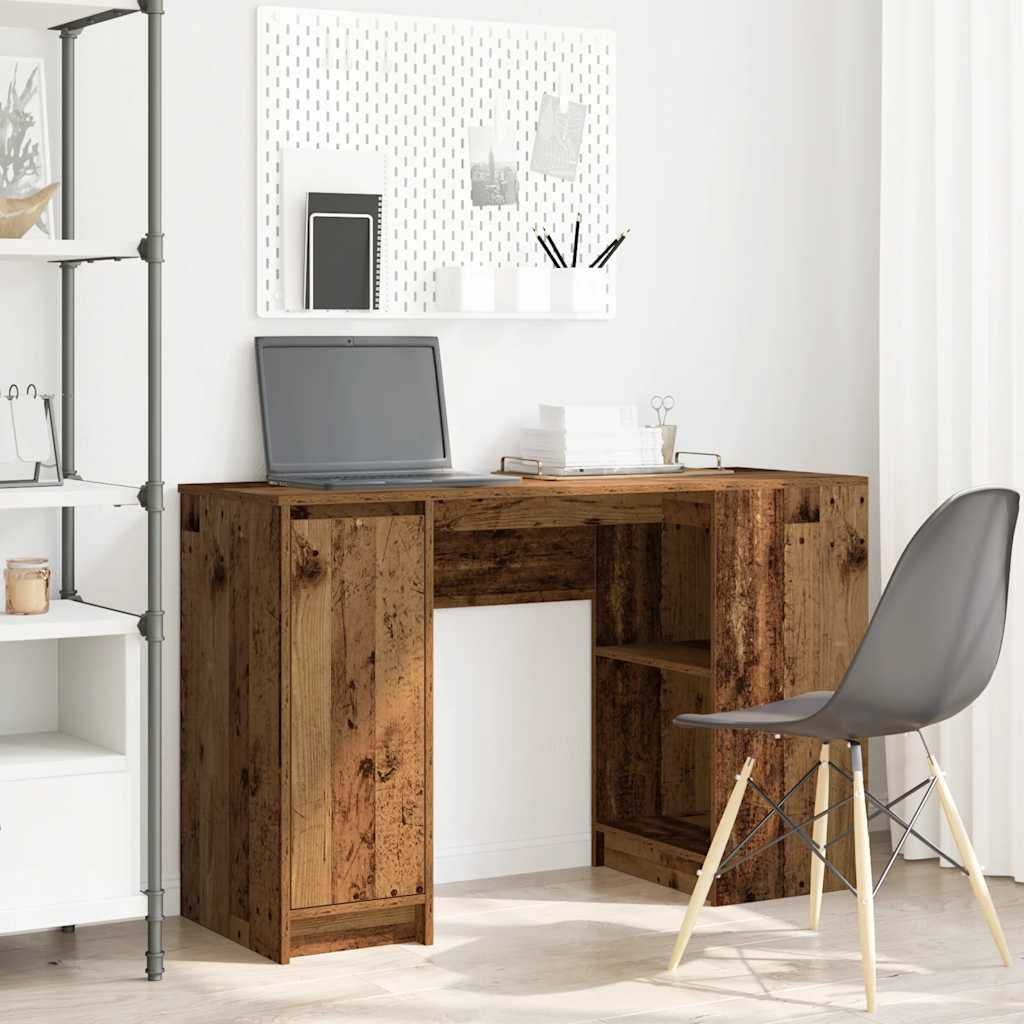 antik fa szerelt fa íróasztal 120x42x76 cm