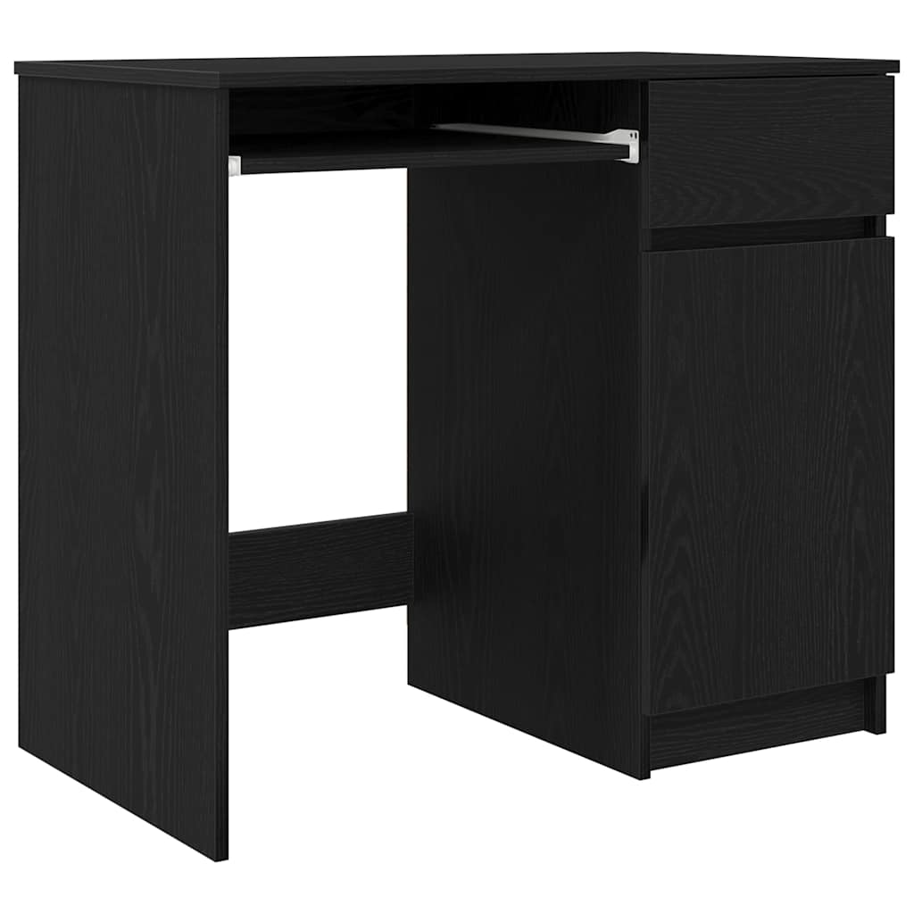 fekete tölgy forgácslap íróasztal 86x49x76 cm