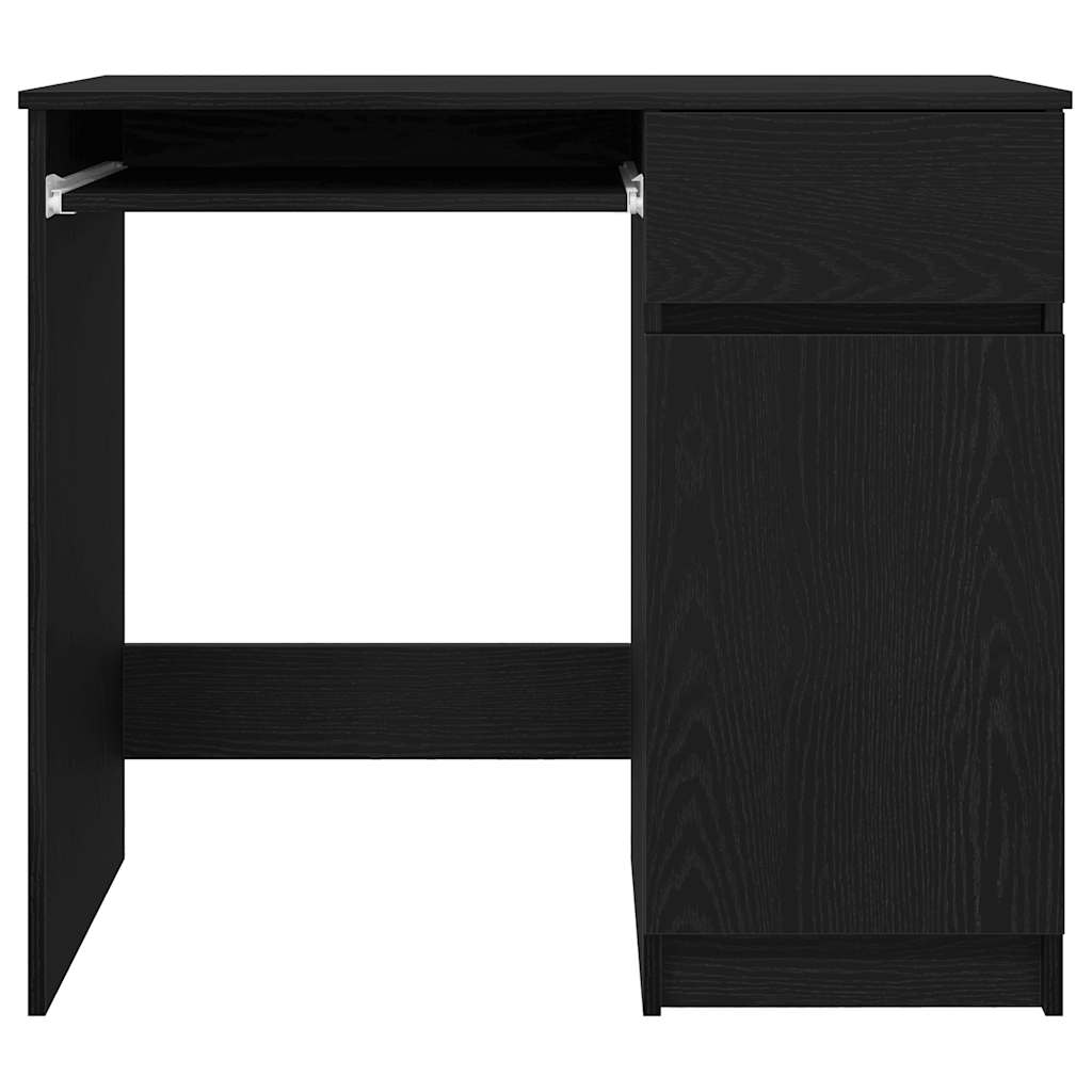 fekete tölgy forgácslap íróasztal 86x49x76 cm