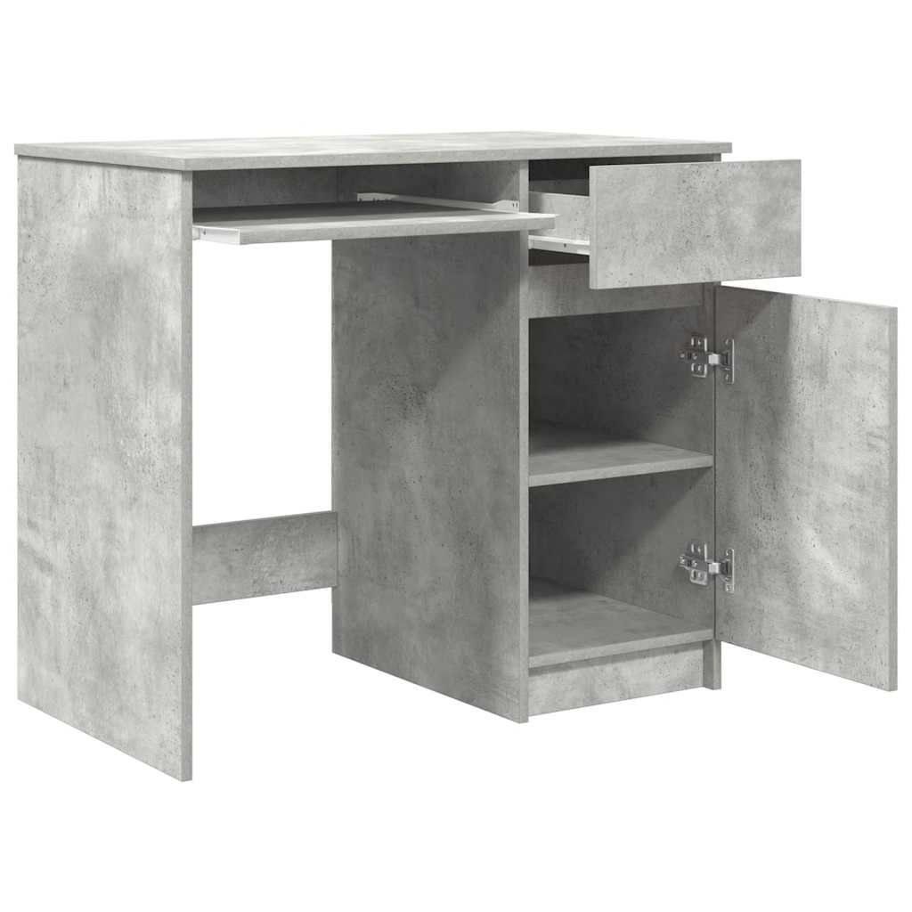 betonszürke forgácslap íróasztal 86x49x76 cm