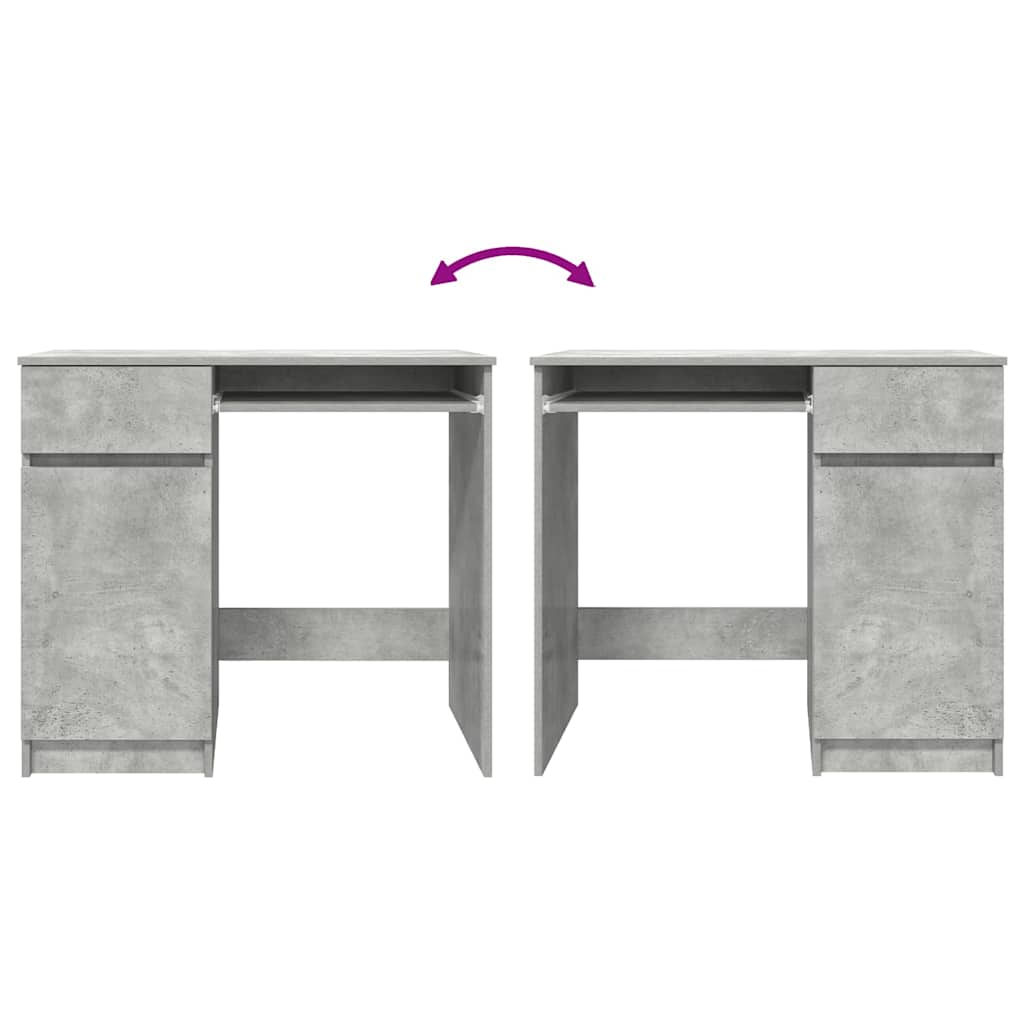 betonszürke forgácslap íróasztal 86x49x76 cm