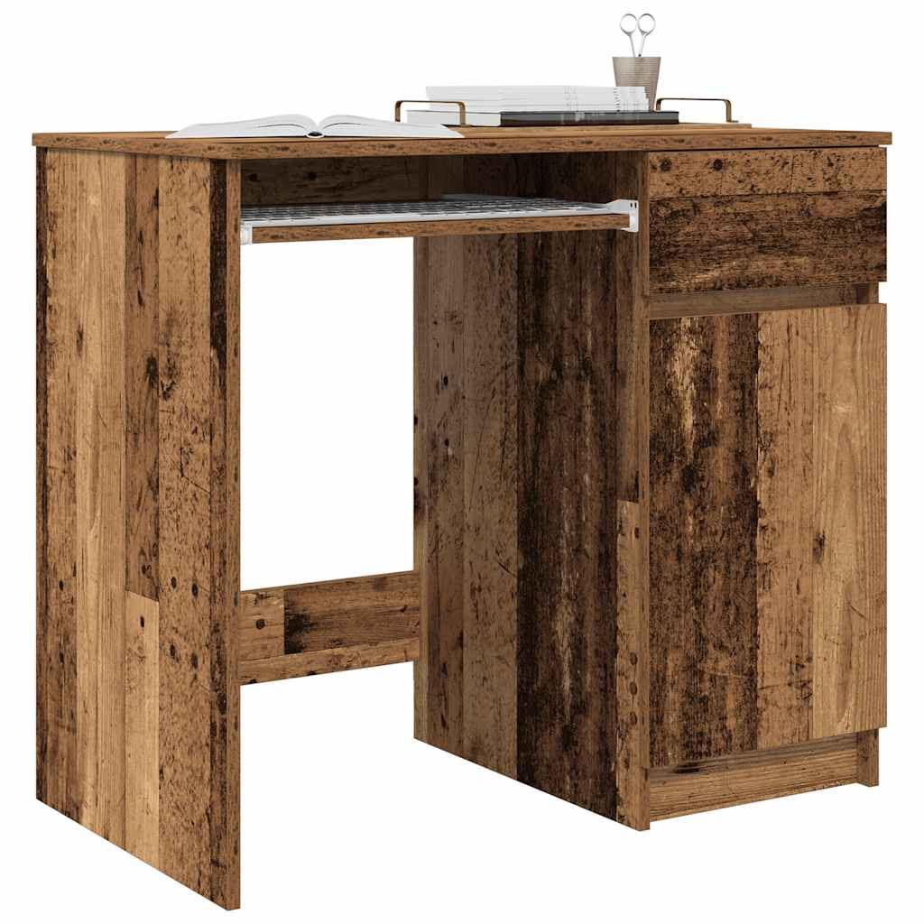 antik fa szerelt fa íróasztal 86x49x76 cm
