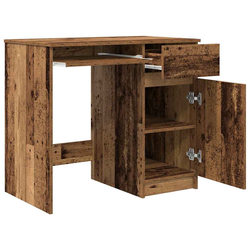 antik fa szerelt fa íróasztal 86x49x76 cm
