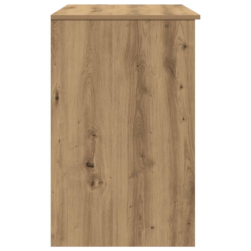 kézműves tölgy színű szerelt fa íróasztal 86x49x76 cm
