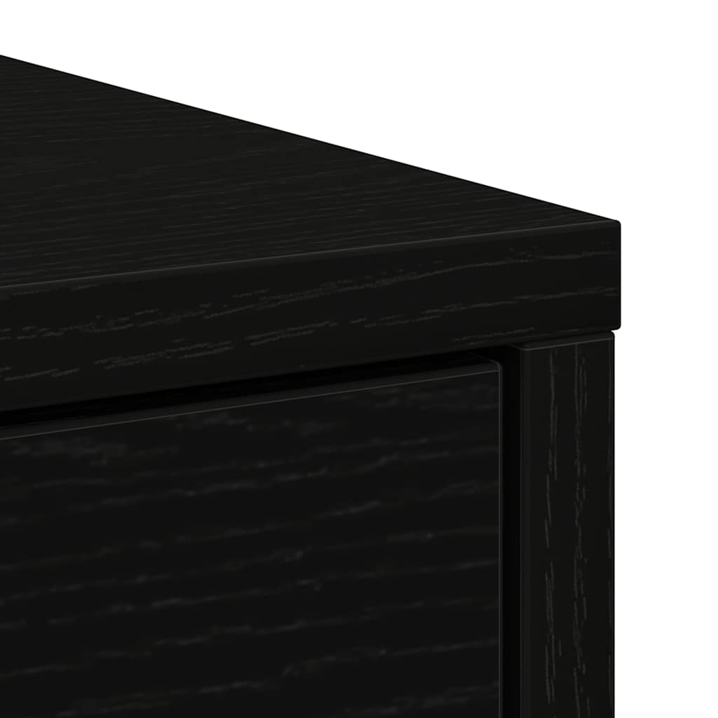 fekete tölgy komód fiókokkal és ajtókkal 70,5x34x74,5 cm