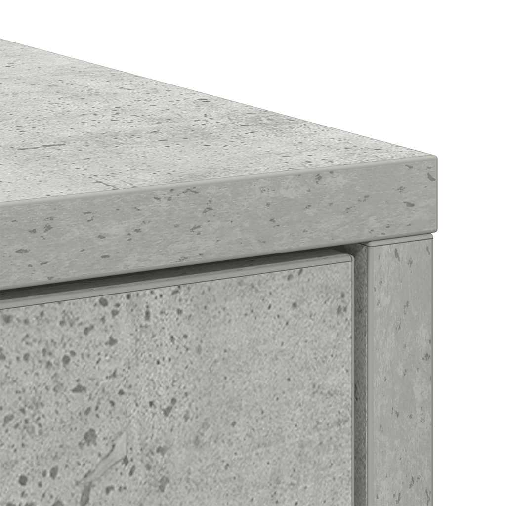 betonszürke komód fiókokkal és ajtókkal 70,5x34x74,5 cm