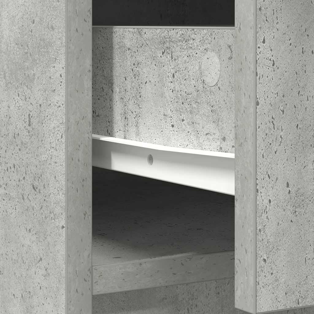 betonszürke komód fiókokkal és ajtókkal 70,5x34x74,5 cm