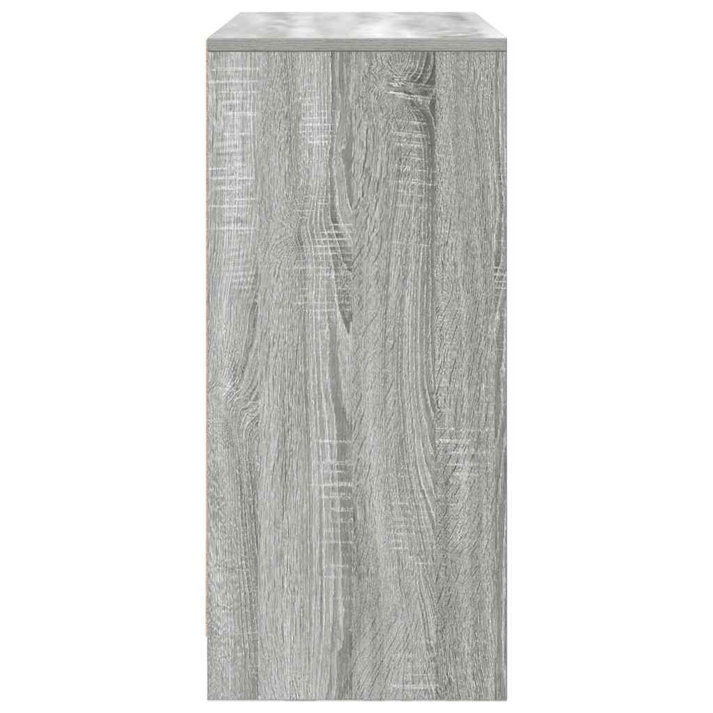 szürke sonoma komód fiókokkal és ajtókkal 70,5x34x74,5 cm
