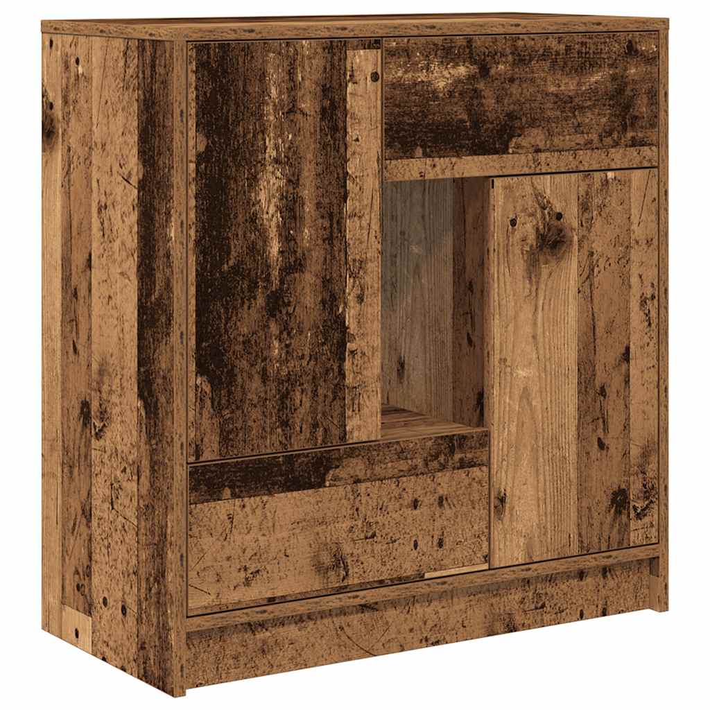 antik fa komód fiókokkal és ajtókkal 70,5x34x74,5 cm