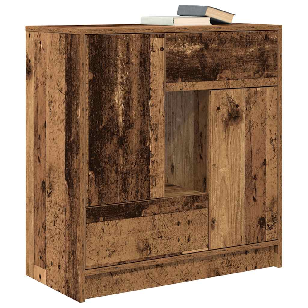 antik fa komód fiókokkal és ajtókkal 70,5x34x74,5 cm