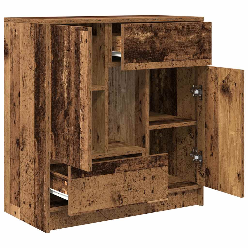 antik fa komód fiókokkal és ajtókkal 70,5x34x74,5 cm