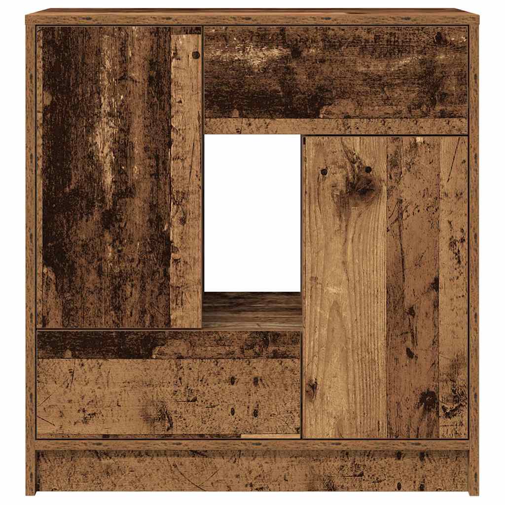 antik fa komód fiókokkal és ajtókkal 70,5x34x74,5 cm