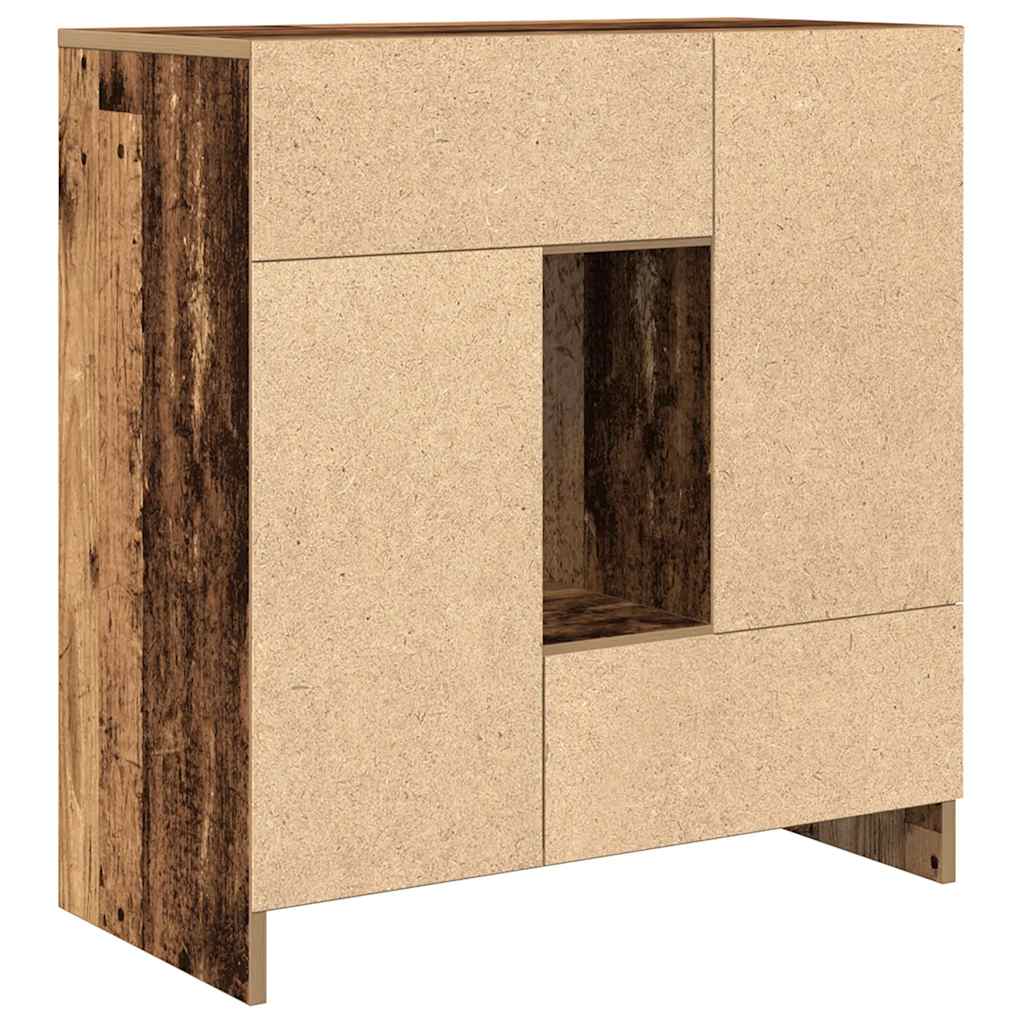 antik fa komód fiókokkal és ajtókkal 70,5x34x74,5 cm
