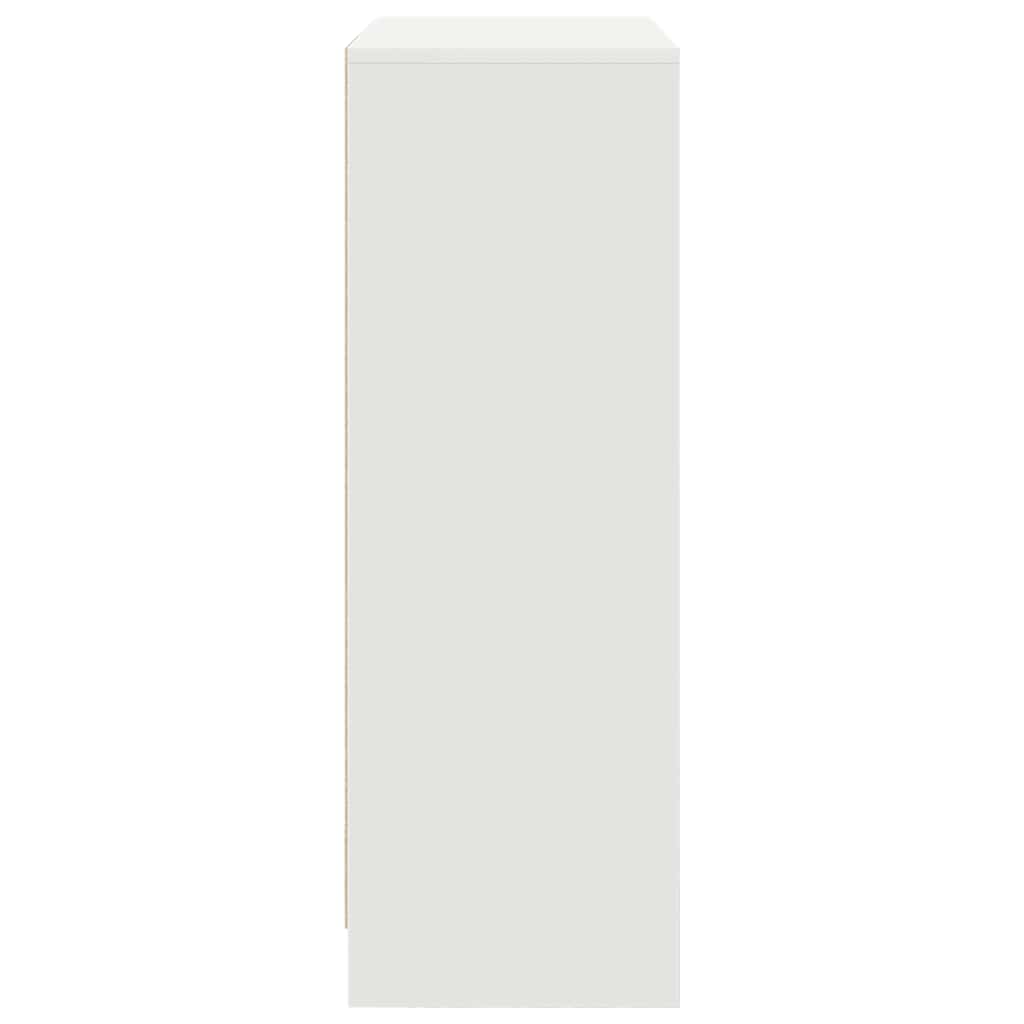 fehér komód fiókokkal és ajtókkal 73x31x90 cm