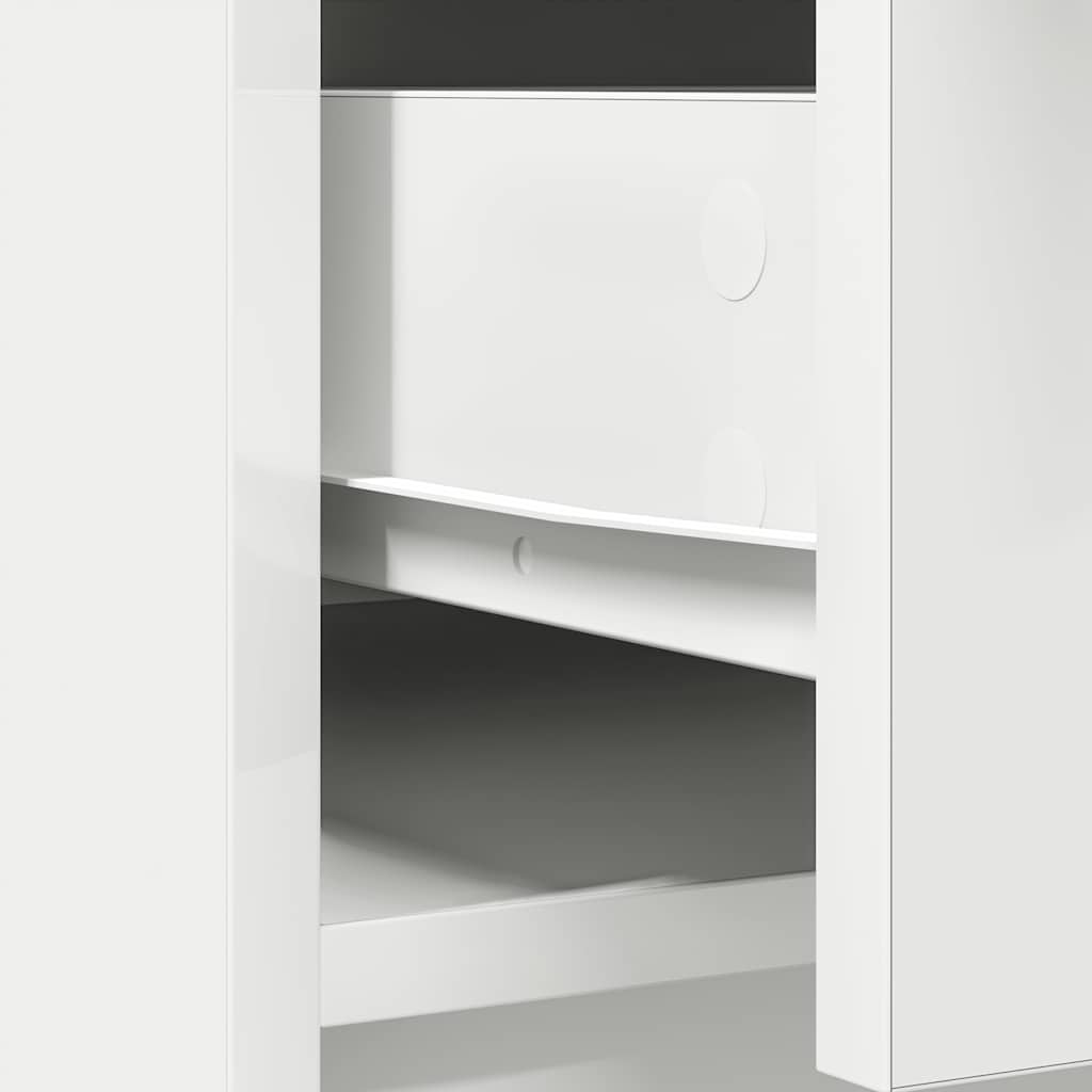 fehér komód fiókokkal és ajtókkal 73x31x90 cm