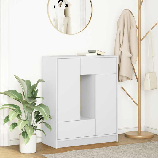 fehér komód fiókokkal és ajtókkal 73x31x90 cm