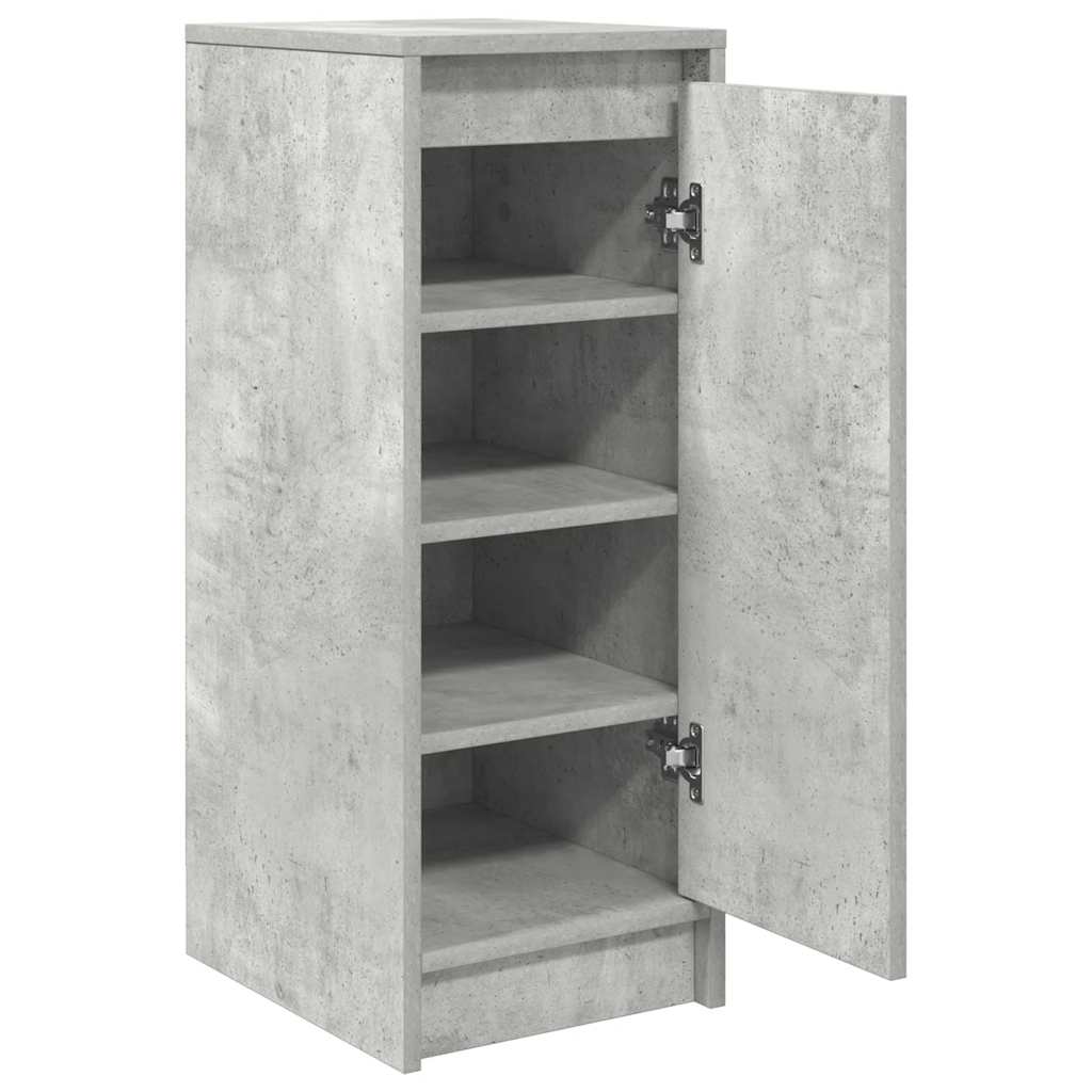 betonszürke szerelt fa cipőszekrény 29,5x34x76 cm