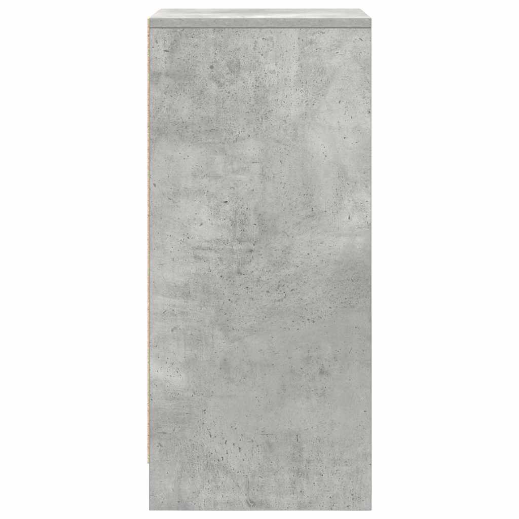 betonszürke szerelt fa cipőszekrény 29,5x34x76 cm