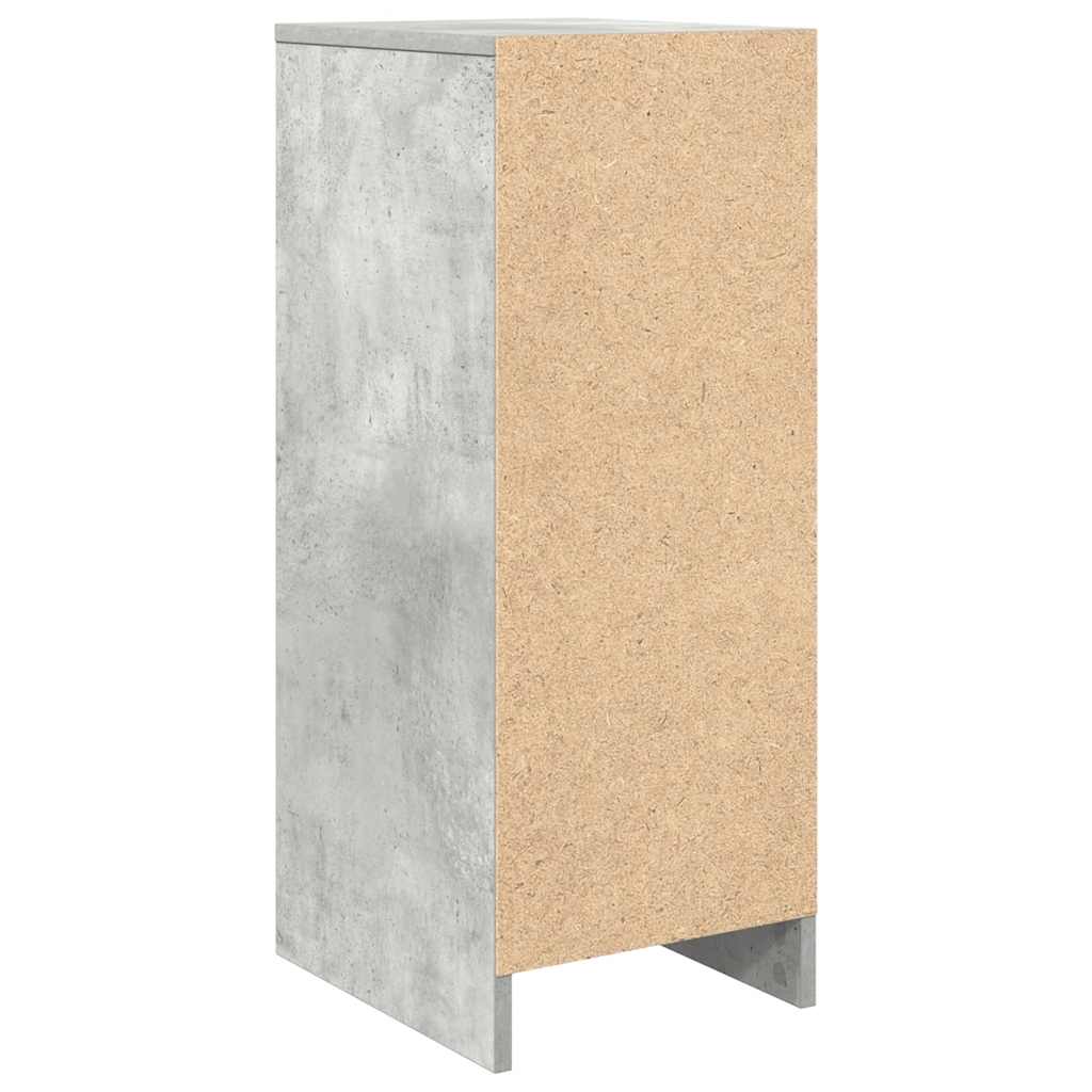 betonszürke szerelt fa cipőszekrény 29,5x34x76 cm