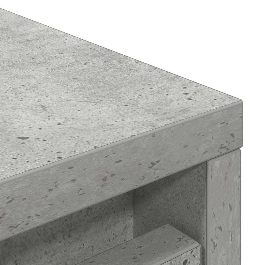 betonszürke szerelt fa cipőszekrény 29,5x34x76 cm